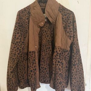 Abercrombie & Fitch Brown Leopard Print Jacket